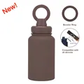 Premium brown magnetic phone mount water bottle stainless steel sports flask 650ML - 650ml / Dark Coffee