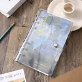 Clear loose-leaf binder notebook featuring a classic impressionist oil painting art insert - Woman with a Parasol Loose-leaf Notebook