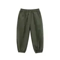 Lightweight olive green children's anti-mosquito joggers with elastic waist and cuffs. - 120cm / Army Green