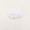 Pinzas para el pelo con flores de encaje bordado blanco para niña bautizo boda - Estilo de Margarita Blanca con Múltiples Bordados (MC2420)