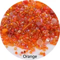 Vibrant mixed Miyuki glass seed beads in orange tones for DIY jewelry making accessories - Mixed Shapes Style / 10g approx 500 beads / Orange