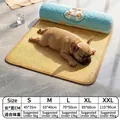 Size chart for pet cooling mat showing dimensions from S to XXL for dogs and cats - Swimming Puppy / Size S (40*30cm) (recommended For Users Weighing Up To 5 Catties)