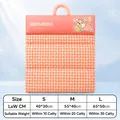 Orange gingham pet cooling mat for dogs and cats with cute corgi pattern and handle - Orange Puppy / Size S (40*30cm) (recommended For Users Weighing Up To 5 Catties)