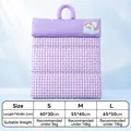 Purple checkered pet cooling mat for dogs and cats with size chart and weight guide - Purple Ice Cube Kitten / Size S (40*30cm) (recommended For Users Weighing Up To 5 Catties)
