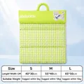 Green plaid pet cooling mat for dogs and cats available in S, M, and L sizes. - Green Running Kitten / Size S (40*30cm) (recommended For Users Weighing Up To 5 Catties)