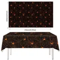 Halloween spider web pattern tablecloth for party decoration, size 137x274cm black - Orange and Black Spider / 54*108inch