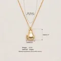 Gold-plated pear-shaped locket necklace with specific size and weight parameters - Pear Opening Necklace