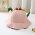 Cute pink cotton dinosaur baby bucket hat for toddlers and infants sun protection - 8 Months-3 Years (46-50cm) / 17 Pink (Dino Shape)