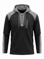 Vue détaillée de la texture en nid d'abeille d'un sweat à capuche homme - Noir
