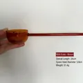 Cuillère doseuse en verre borosilicaté ambre à long manche avec graduation de 50 ml. - Cuillère à soupe à tête colorée améliorée / Marron