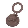 Couvercle de gourde isotherme marron avec support de téléphone magnétique et poignée - Café Foncé