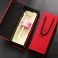 Double-walled glass tea infuser bottle in elegant red gift box set, pink - Pink 350ml Gift Box