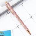 Rose gold glitter ballpoint pen with daisy floral patterns - Daisy Rose Gold (New) / 1.0mm Bullet Tip