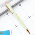 Retractable ballpoint pen featuring daisy pattern and light green glitter finish - Daisy Candy Green (New) / 1.0mm Bullet Tip