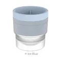 Ice blue circular silicone and plastic mold for making large cocktail ice spheres - Ice Blue