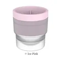 Premium icy pink food-grade round ice ball mold for whiskey cocktails and home use. - Ice Pink