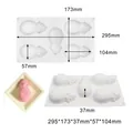 Professional pineapple silicone mousse cake mold with precise dimensions shown in mm - Pineapple Shape (MCM-109) / White