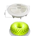 Professional round silicone mousse cake mold with bubble texture and size markings - Bubble Ring Shape (MCM-140) / White
