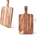 Handcrafted acacia wood cutting board and serving tray with dimensions 13.7x7x0.7 inches - Acacia Wood Style / Rectangular 35x18x1.5CM