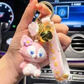 Portachiavi volpe LinaBell rosa con campanello e cinturino in silicone - La Coda Di Lina Bell - Posizione Seduta + Campanellino