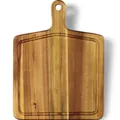 Natural acacia wood cutting board with handle and juice groove for home kitchen use - Acacia Wood Style / Style I with Groove 43x33x1.5CM