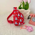 Red children's cartoon unicorn chest bag with adjustable strap for daily outdoor use - Red Horse