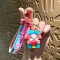 Cute My Melody character keychain with 'I Love You' pink rubber wrist strap for gift - Sanrio My Melody Gift Box