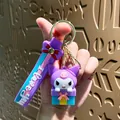 Purple Kuromi keychain with a silicone I Love You wrist strap for bags and keys. - Sanrio Kuromi Gift Box (purple)