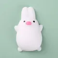 Adorable white rabbit mochi squishy toy for effective stress relief and sensory play - White Happy Rabbit / White