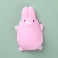 Soft pink rabbit mochi squishy toy designed for stress relief and sensory fidget play - Pink Happy Rabbit / Pink