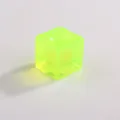 Fluorescent neon yellow translucent ice cube squishy toy for stress relief and sensory play - Ice Cube / 1.5*1.5CM / Green