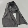 Soft dark grey imitation cashmere scarf for winter warmth, unisex knitted neck wrap - Dark Gray
