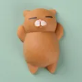 Süßes braunes Katzen Mochi Squishy Spielzeug zur Stressbewältigung liegende Pose - Kleine Braune Katze