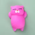 Niedliches rosa katzenförmiges Tier-Mochi-Squishy Spielzeug zum Stressabbau - Rosenrote Katze