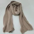 Soft knitted cashmere-like scarf in solid khaki for men and women autumn winter - Khaki
