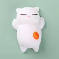Niedliche weiße Katze Squishy Spielzeug zum Stressabbau, weiches Dango-Tier - Weiße Katze mit gelben Punkten