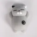 Weiches und süßes graues Cartoon-Katzen-Mochi-Squishy-Spielzeug zum Stressabbau - Grau Gefleckte Katze
