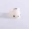 Cute white animal dango mochi squishy toy for stress relief and sensory play fun - White Tiger
