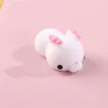 Süßes weiß-rosa Cartoon-Tier-Mochi-Squishy-Spielzeug zum Stressabbau und für viel Spaß - Weißer Hirsch