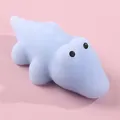 Adorable light blue crocodile animal mochi squishy toy for stress relief and sensory play - Blue Crocodile