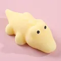 Adorable pale yellow crocodile mochi squishy decompression toy for stress relief - Yellow Crocodile