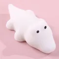 Cute white crocodile mochi squishy toy for stress relief and sensory fidget fun - White Crocodile