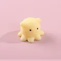 Adorable yellow octopus mochi squishy toy, soft silicone decompression vent ball for kids - Yellow Octopus