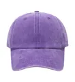 Klassische lila gewaschene Baumwoll-Baseballkappe im Vintage-Look mit verstellbarem Riemen - Einheitsgröße / Lila