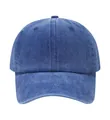 Hochwertige gewaschene blaue Baumwoll-Baseballkappe mit Vintage-Distressed-Finish - Einheitsgröße / Königsblau