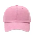Vintage gewaschene rosa Baseballkappe mit weichem Oberteil und gebogenem Schirm für Damen - Einheitsgröße / Rosa