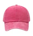 Verwaschene rosa Baseballkappe im Vintage-Stil mit verstellbarem Riemen. - Einheitsgröße / Fuchsia