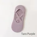Premium rutschfeste Yoga-Socken mit Kreuzgurten in Taroviolett für Damen-Pilates Training - Einfarbig Taro-Violett