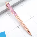 Eleganter roségoldener Kugelschreiber mit flüssigem Sanduhr-Glitzereffekt. - 1,0mm Kugelkopf / Roségold (Rosa)