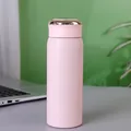 Portable pink 304 stainless steel vacuum insulated water bottle for travel and sports - 500ml / Normal Lid Pink